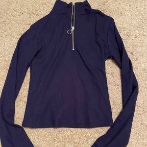 Dropped navy cute shirt